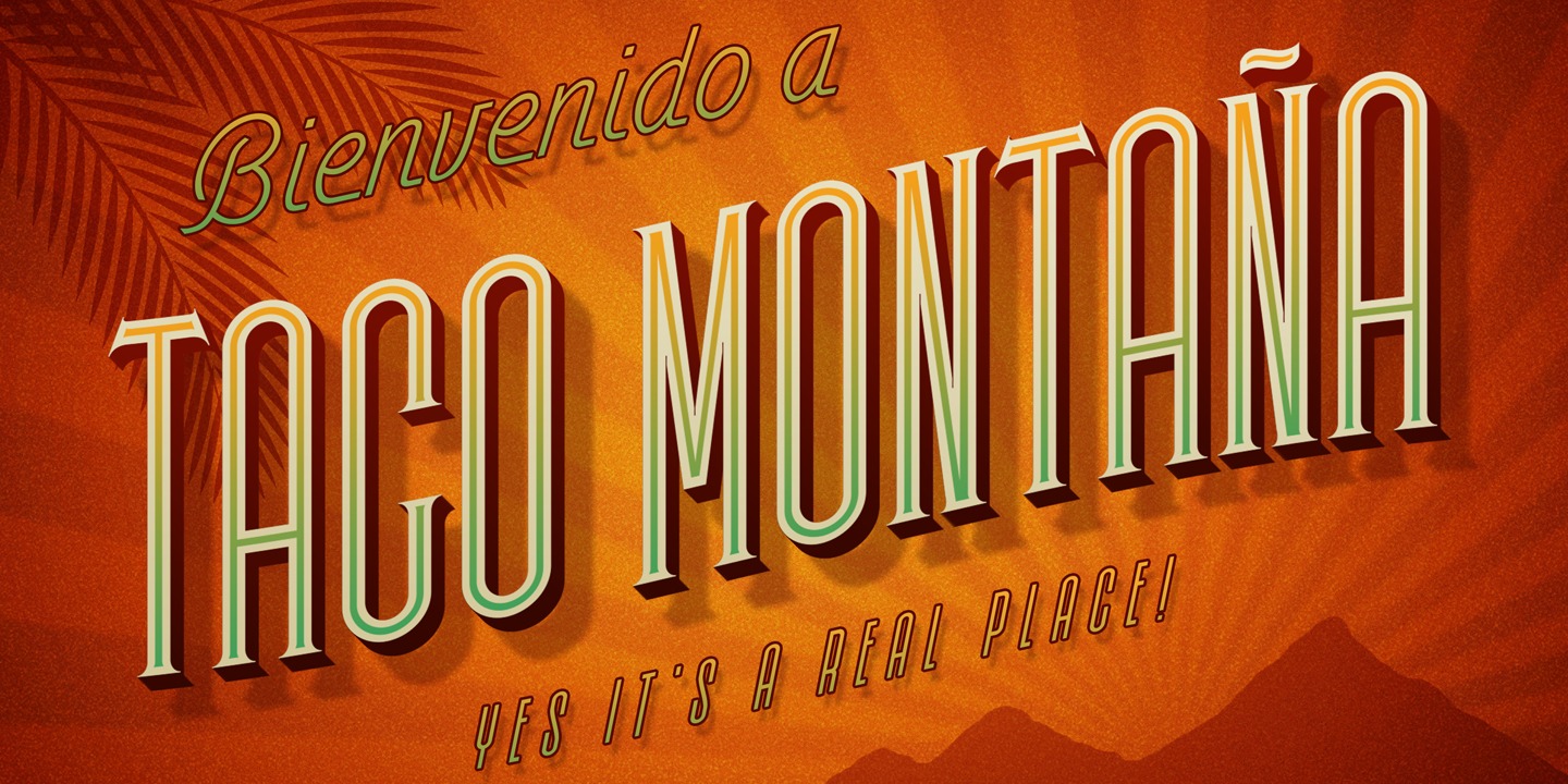 Ejemplo de fuente Skyward Regular Italic